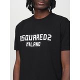 Dsquared 2 - T-shirt - Grijs - 100% Katoen - Ronde Hals