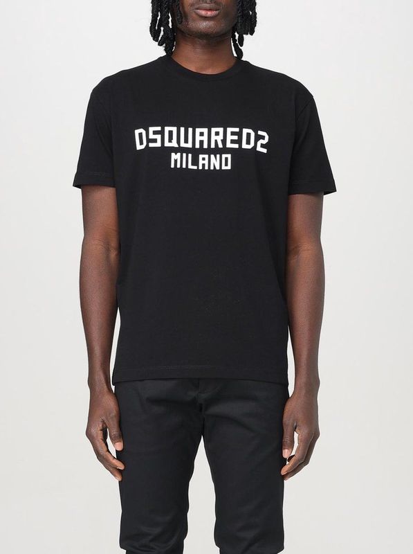 Dsquared 2 - T-shirt - Grijs - 100% Katoen - Ronde Hals