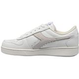 Diadora Magic Basket Low Leather Wn, gymschoenen voor dames, wit/lila marmer, 40,5 EU, wit lila marmer, 40.5 EU