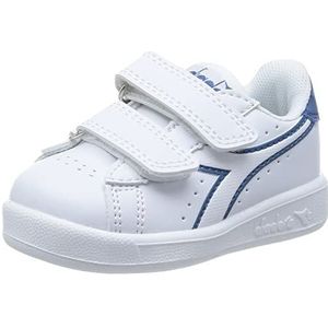 Diadora Game P TD, uniseks sneakers - kinderen en jongeren, Wit Blauw Vallarta, 25 EU