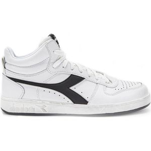 Diadora Magic Basket Demi Icona Sneakers voor volwassenen, uniseks, wit en zwart., 42.5 EU