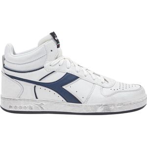 Diadora Magic Basket Demi Icona Sneakers voor volwassenen, uniseks, Witte blauwe Kaspische Zee, 38.5 EU