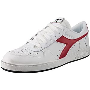 Diadora Magic Basket Low Icona, uniseks, volwassenen, wit/chili pepper, 36,5 EU, Witte Chili Pepper, 36.5 EU