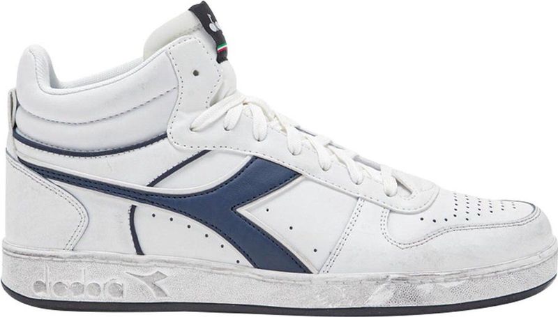 Diadora Magic Sneaker Demi Icon, uniseks sneakers voor volwassenen, Wit Blauw Caspian Sea
