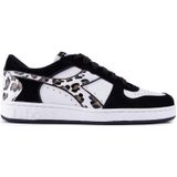 Diadora - Basket Low - Sneakers - Zwart-Wit - Wilde Kat Animalier Patroon
