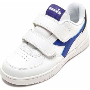 Diadora Raptor Low PS, uniseks gymschoenen voor kinderen en jongens, Wit Wht Purple Rose Passion Flower, 29 EU