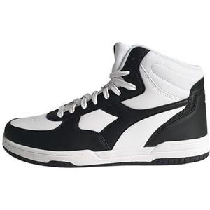 Diadora Raptor Mid, uniseks gymschoenen voor volwassenen, Wit Zwart Zwart, 41 EU