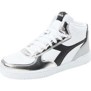 Diadora Raptor Mid Odyssea Wn, gymschoenen voor dames, Wit Zilver, 42 EU