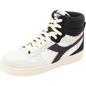 Diadora Magic Basket Mid suède gymschoenen, uniseks, volwassenen, White Ferrari Red Italy, 43 EU