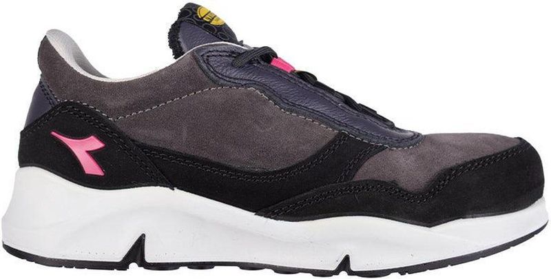 Diadora - Athena Low S3L FO SR ESD Werkschoen - Zwart - Suède en Leder