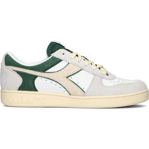 Diadora Magic Basket Low Suede Leather 501.178565 01 C1161 Col. Bianco Panna Verde bianco panna verde/45