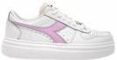 Diadora - Magic Bold Wn - Damessneakers - White Pastel Lavander - Bekleding van Rundleer