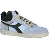 Diadora Magic Basket Demi Cut Sneakers van suède, uniseks, voor volwassenen, Wit, 45.5 EU