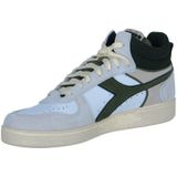 Diadora Magic Basket Demi Cut Sneakers van suède, uniseks, voor volwassenen, Wit, 45.5 EU