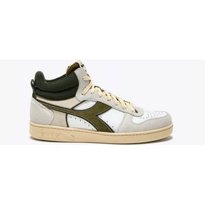 Diadora Magic Basket Demi Cut Sneakers van suède, uniseks, voor volwassenen, Wit, 45.5 EU