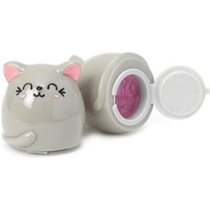 Legami - Lipgloss met vanillesmaak, voor meisjes, transparante roze glans, 3,5 x 3,8 cm, motief: Kitty