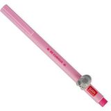 Legami CPP0002 - Gelpen met decoratief dier voorkomt afrollen roze inkt uitneembaar en recombineerbaar dier punt 0 5 mm Kitty thema 1 stuk 1 stuk (pak van 1)