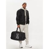 Emporio Armani Ea7, Tassen, Heren, Zwart, ONE Size, Duffelbag van technische stof met oversized logo