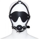 Compleet Hoofd Harnas met Ballgag en Blinddoek