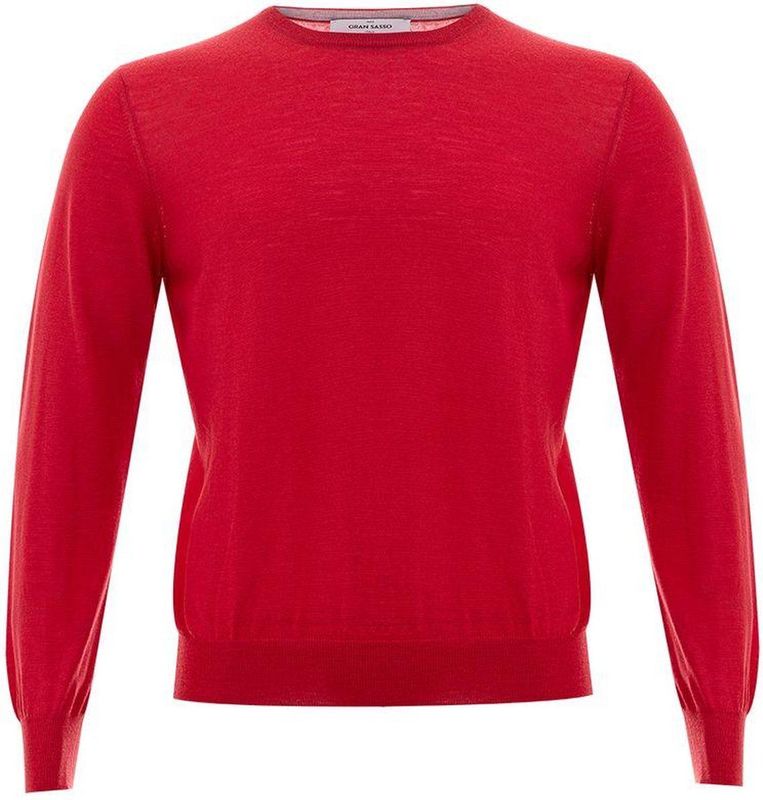 Gran Sasso - Gebreide Trui - Rood - Wol