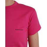 Balenciaga Katoenen Roze T-Shirt Met Logo
