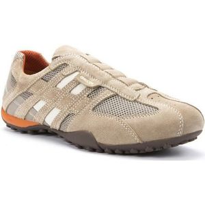 Geox heren U SNAKE L Sneakers, Beige Beige Dk Orange c0845, 40 EU