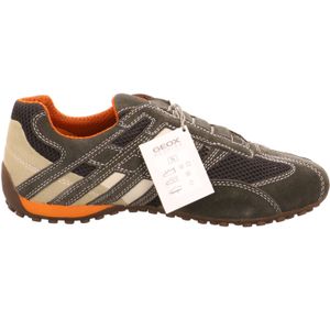 Geox - U Snake L SCAM - Instapsneakers - Donkergrijs/Gebroken Wit - Ademend