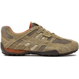 Geox - U Snake K - Herensneaker - Beige - Suède en Mesh