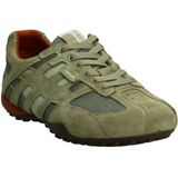 Geox - Snake - Sneakers - Beige - Suède Leer - Ademend
