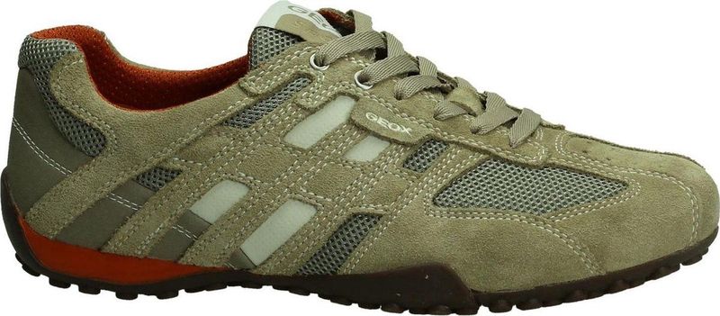 Geox - Snake - Sneakers - Beige - Suède Leer - Ademend