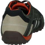 Geox - Uomo Snake - Sneakers - Zwart - Leer