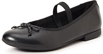 Geox - Plié - Ballerina - Zwart - Leer