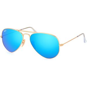 Ray-Ban, Iconische Aviator Zonnebril Geel, Heren, Maat:55 MM