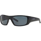 Arnette Zonnebril Hot Shot 4182 214981 Gepolijste Zwarte Grafische Afbeeldingen Binnen Grijs Gepolariseerd | Sunglasses