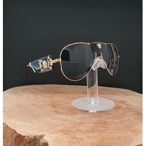 Versace zonnebril 2150Q 100287 Goud donkergrijs | Sunglasses