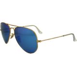 Ray-Ban RB3025 112/4L Aviator Zonnebril - Goud / Blauw Flash - Gepolariseerd - 58mm