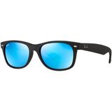 Ray-Ban RB 2132 NEW WAYFARER Unisex-Sonnenbrille Vollrand Eckig Kunststoff-Gestell, schwarz