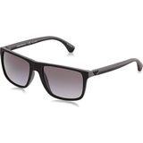 Emporio Armani EA4033 Herren-Sonnenbrille Vollrand Eckig Kunststoff-Gestell, grau