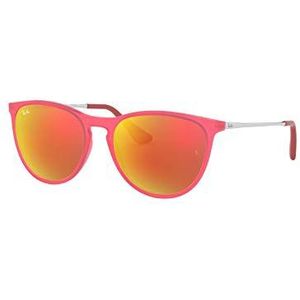 Ray-Ban Junior Erika Rj9060S 70096Q 50 - vierkant zonnebrillen, kinderen, rood, spiegelend