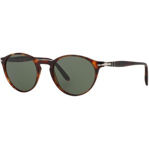 Persol, Accessoires, Heren, Bruin, 50 MM, Stijlvolle zonnebril met groene lenzen