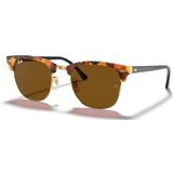 Ray-Ban RB3016 1160 - Zonnebril - Clubmaster (Fleck) - Tortoise-Zwart / Bruin Klassiek B-15 - 49mm