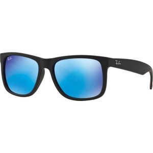 Ray-Ban Zonnebril  Justin 4165 622/55 Zwart Blauw Mirror | Sunglasses