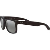 Ray-Ban Justin Rb4165 622/6G 55 - vierkant zonnebrillen, mannen, zwart, spiegelend