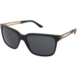 Versace Vierkante Zwarte Zonnebril , Black , Heren , Maat: 58 MM