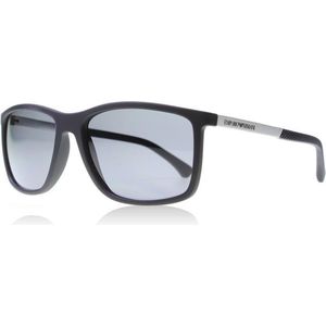 Emporio Armani Zonnebril 4058 5063/81 Zwart Rubber Grijs Gepolariseerd | Sunglasses