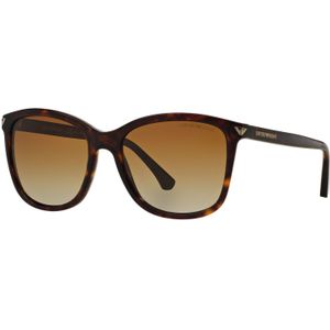 Emporio Armani EA 4060 5026/T5 56 - vierkant zonnebrillen, vrouwen, bruin, polariserend