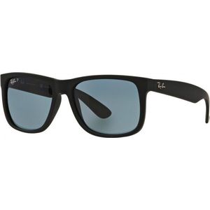 Ray-Ban RayBan Justin Classic Polarized zonnebril - zwart montuur met blauwe klassieke lenzen - 54 mm - RB4165 622/2V 54-16