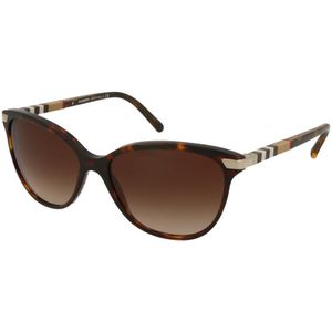 Burberry Zonnebril Be4216 300213 Donker Havana Met Goud Detailing Bruin Verloop | Sunglasses