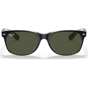 Ray-Ban RB2132 6052 - New Wayfarer (Color Mix) - Zonnebril - Zwart-Transparant / Groen Klassiek G-15