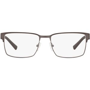 Armani Exchange AX1019 Herren-Brille inkl. Gläser Vollrand Eckig Metall-Gestell 54mm/17mm/140mm, grau